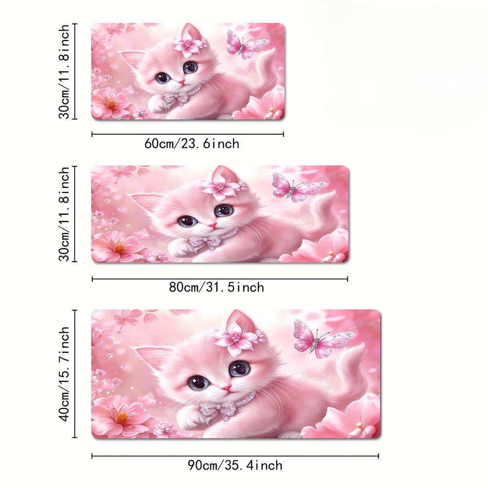 夢のようなピンク色の猫のイラストが描かれたマウスパッド。デス - Pc Gaming Pink のレビューと価格